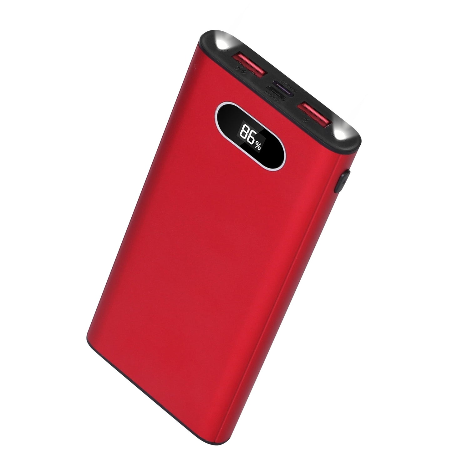 Green-Black-Red Color Options -- 1Pc 20000Mah Power Bank Portable Charger External Battery Pack 22.5W Super Fast Charging With LED Display Flashlight Fit For IOS Phone - The Nex Store