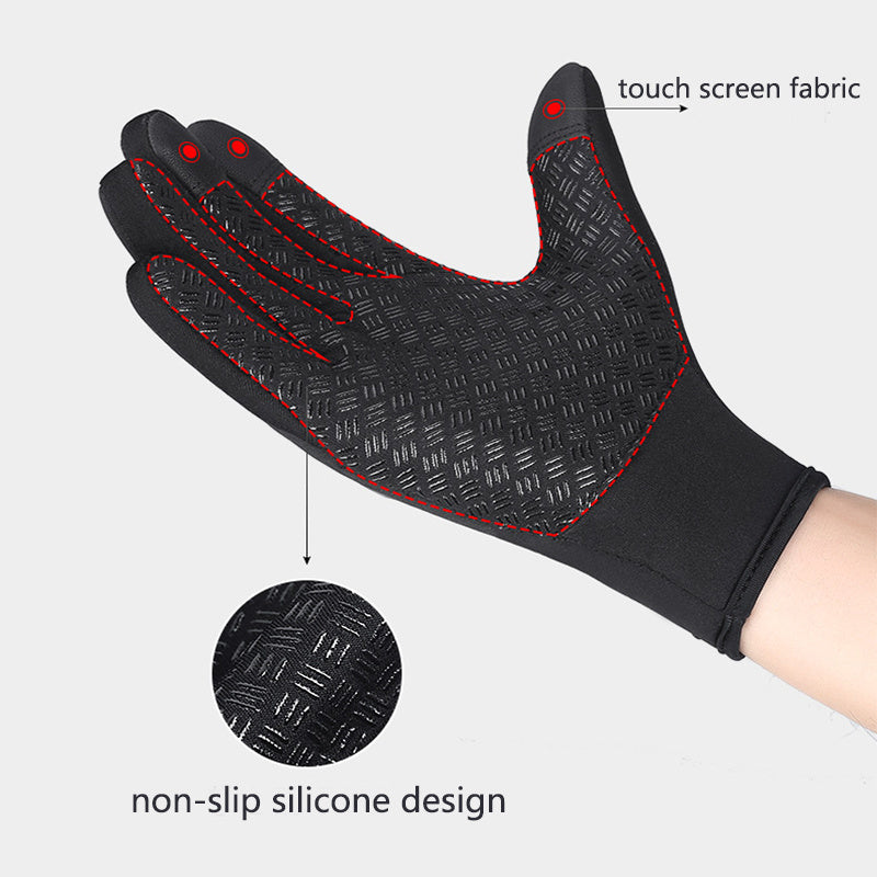 Winter Gloves Touch Screen Riding Motorcycle Sliding Waterproof Sports Gloves With Fleece - The Nex Store