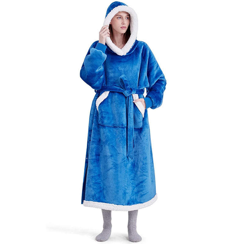 Hoody Wearable Hoodie Winter Oversize Flannel Hoodies Blankets with Sleeves - The Nex Store