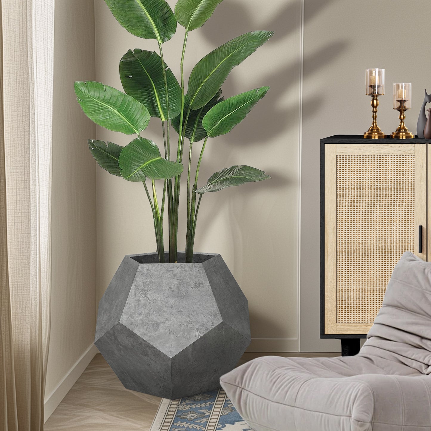 25.98"Modern Pet Furniture Cat Litter Side Table, Sofa Side Table, Planter MDF Multifunctional Furniture, Cement Gray - The Nex Store