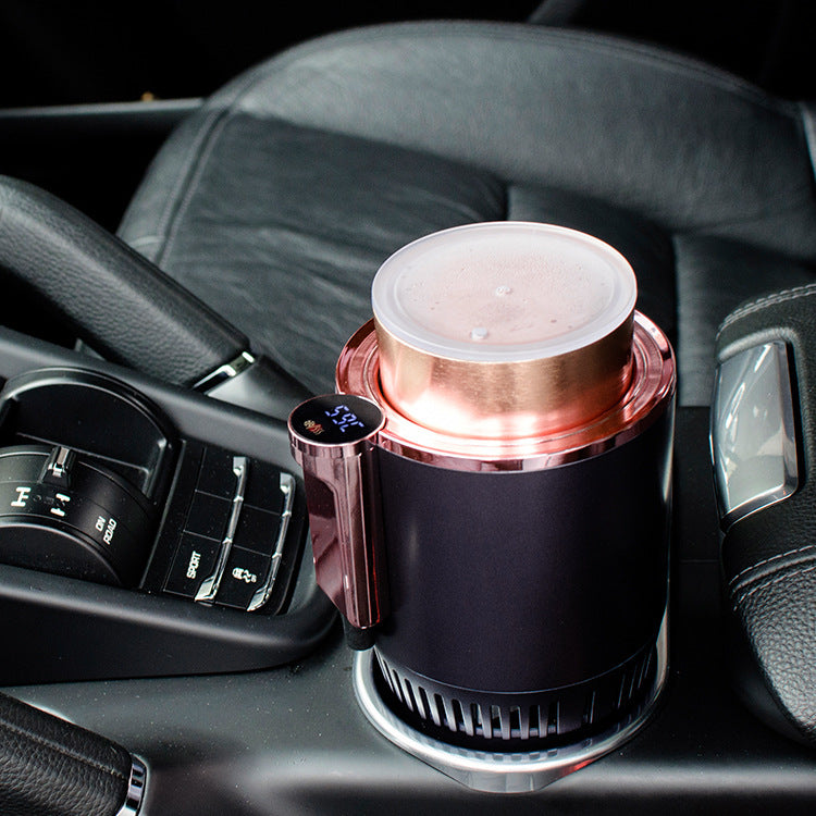 2 In1 Car Heating Cooling Cup 12V Smart Car Cup Holder Digital Temperature Display Drink Cup Warmer Cooler Mini Car Refrigerator - The Nex Store