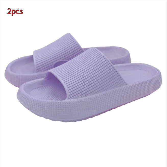 Soft Home Couple Slippers Cozy Indoor Warm Anti-Skid Lightweight Shoes - The Nex Store
