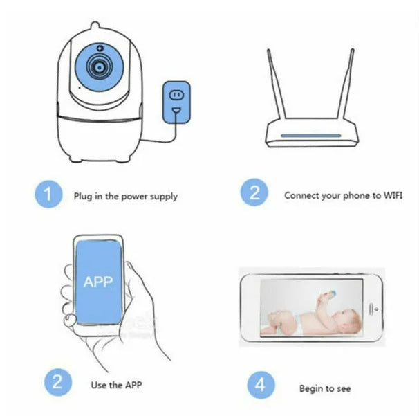 1080P WiFi Wireless Indoor Home Security Camera Night Vision Baby Pet Monitor - The Nex Store