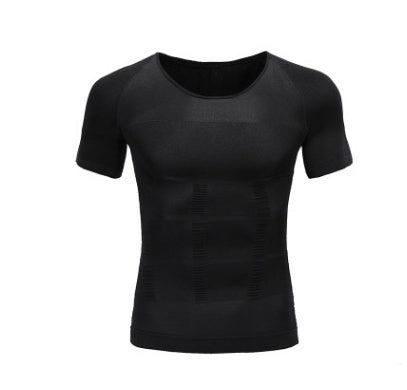 Male Chest Compression T-shirt Fitness Hero Belly Buster Slimming - The Nex Store