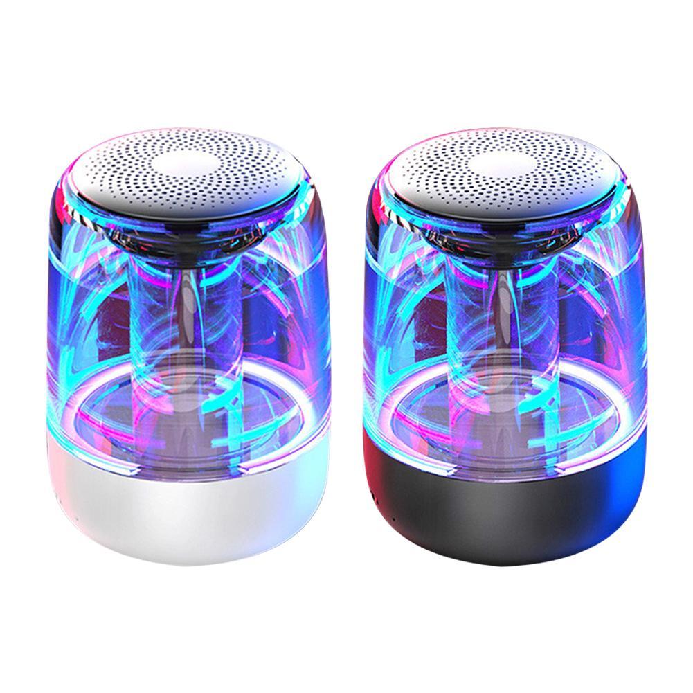 Portable Speakers Bluetooth Column Wireless Bluetooth Speaker Powerful Bass Radio with Variable Color LED Light - The Nex Store