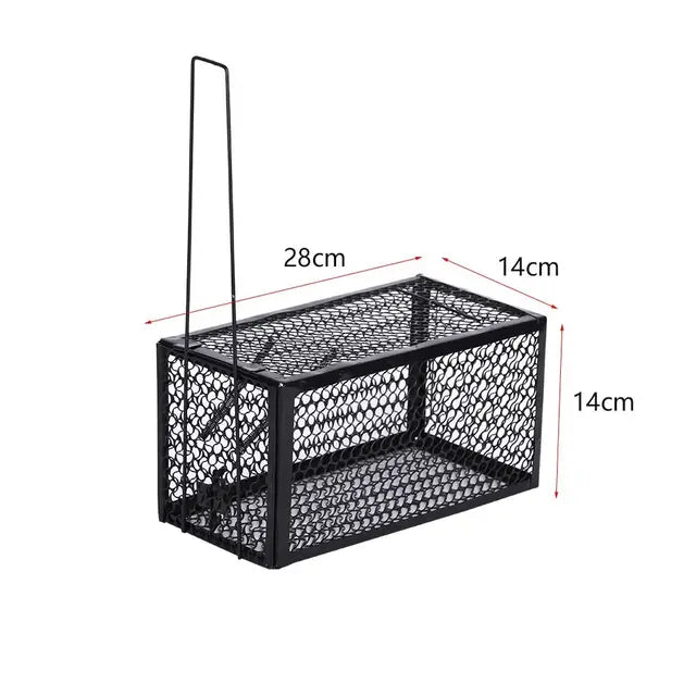 Self-locking Trap Catcher Mouse Rat Bait Mice Live Box Mice Trap Cage Household Mouse Catcher Animal Control Hamster Iron Cage - The Nex Store