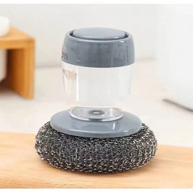 Kitchen Soap Dispensing Palm Brush Cleaner Push-type Brush Kitchen Detergent Tools - The Nex Store