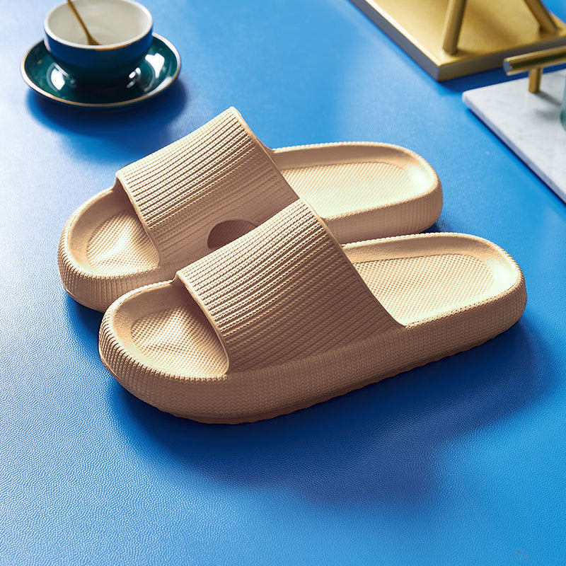 Soft Home Couple Slippers Cozy Indoor Warm Anti-Skid Lightweight Shoes - The Nex Store