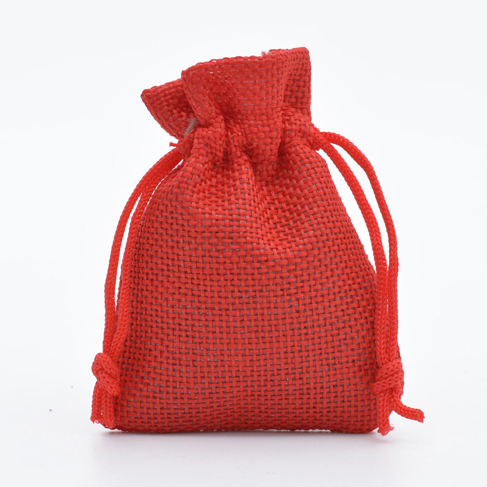 Manufacturers Wholesale Drawstring Linen Bag Mini Rope Linen Jewelry Packaging Gift Bag Bundle Mouth Small Cloth Bag - The Nex Store