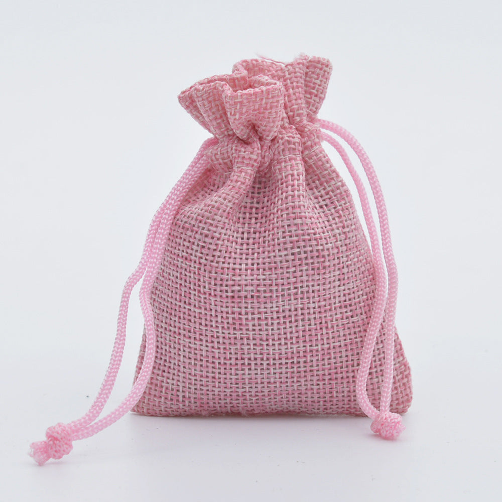 Manufacturers Wholesale Drawstring Linen Bag Mini Rope Linen Jewelry Packaging Gift Bag Bundle Mouth Small Cloth Bag - The Nex Store
