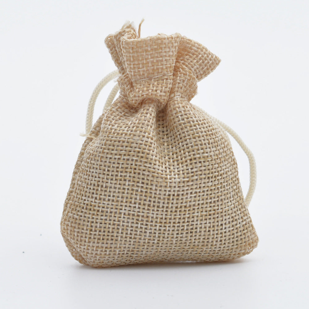 Manufacturers Wholesale Drawstring Linen Bag Mini Rope Linen Jewelry Packaging Gift Bag Bundle Mouth Small Cloth Bag - The Nex Store