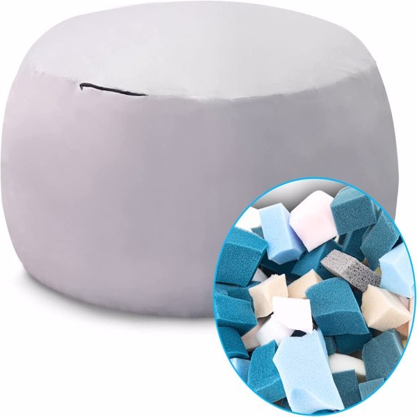 Bag Chair Coverit Was Only A Cover, Not A Full Bean Bag Chair Cushion,Big Round Soft Fluffy PV Velvet Sofa Bed Cover, Living Room Furniture, Lazy Sofa Bed Cover,5ft Black - The Nex Store