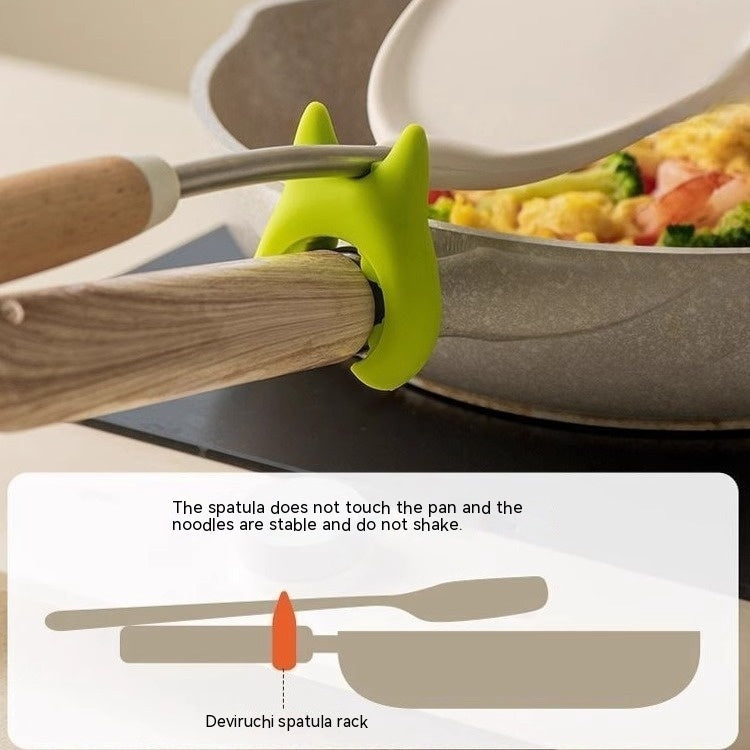 Multifunctional Spatula Holder Silicone Anti-overflow Spoon Holder Cooking Pot Anti-scalding Clip Kitchen Gadgets - The Nex Store