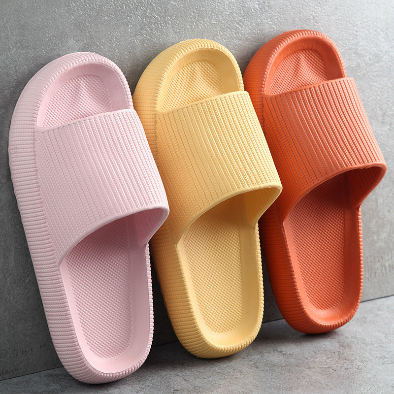 Soft Home Couple Slippers Cozy Indoor Warm Anti-Skid Lightweight Shoes