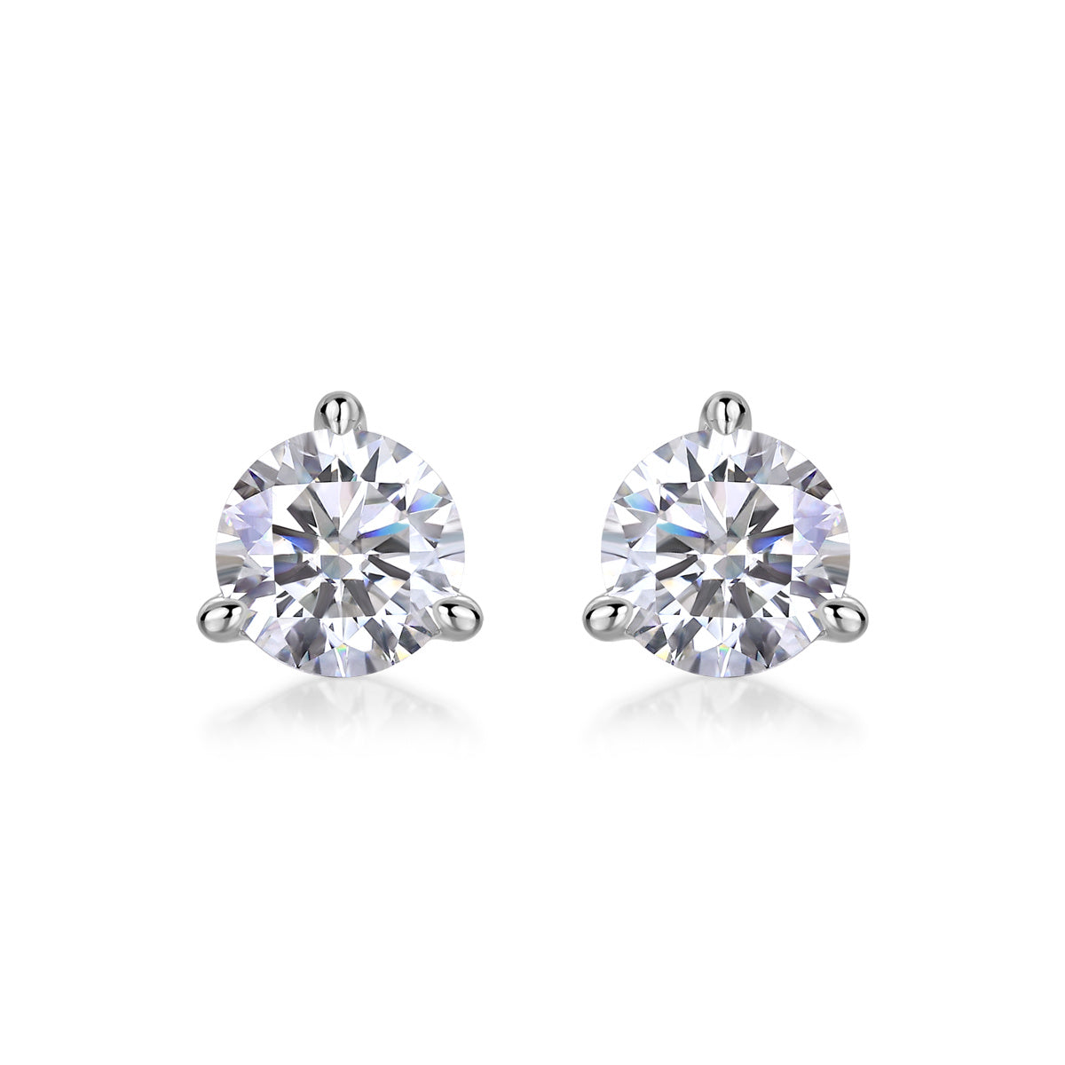 Freeze Frame Luxury Fashion Diamond Earrings Stud Set With Mosan Diamond Silver Jewelry - The Nex Store