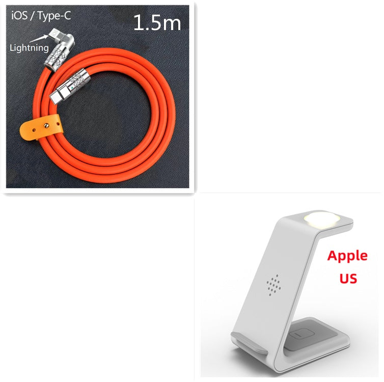 3 In 1 Fast Charging Station Wireless Charger Stand Wireless Quick Charge Dock For Phone Holder - The Nex Store