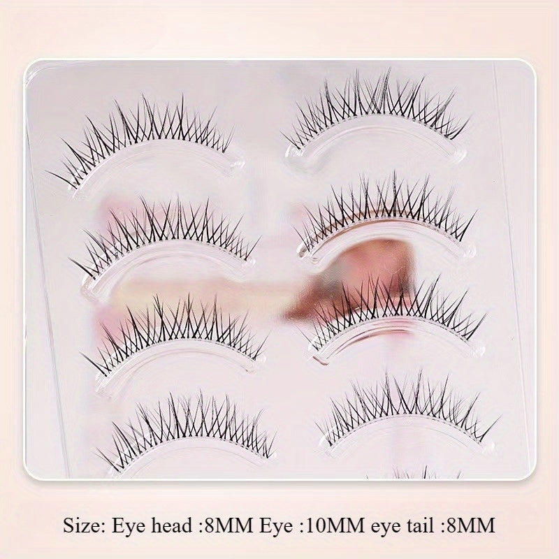AB15 Hair Flu Thick False Eyelashes Comic Eye Very Thin Natural Stem Curl Feeling - The Nex Store