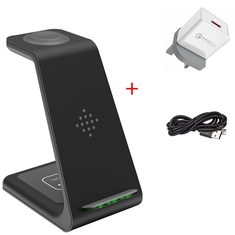3 In 1 Fast Charging Station Wireless Charger Stand Wireless Quick Charge Dock For Phone Holder - The Nex Store