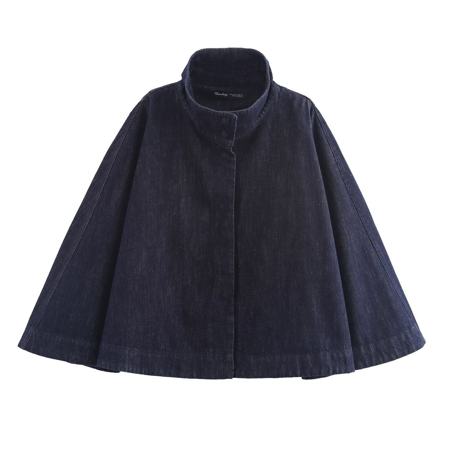 European and American women's autumn and winter new street fashion casual denim cape jacket - The Nex Store