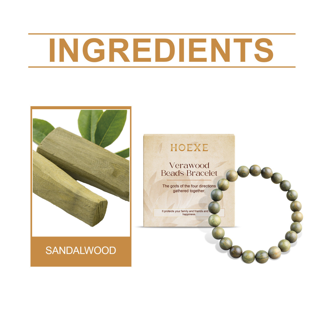 Hoexe Sandalwood Bracelet Is A Trendy Fashionable And Elegant Portable And Durable, Good-looking Niche Design Bracelet - The Nex Store