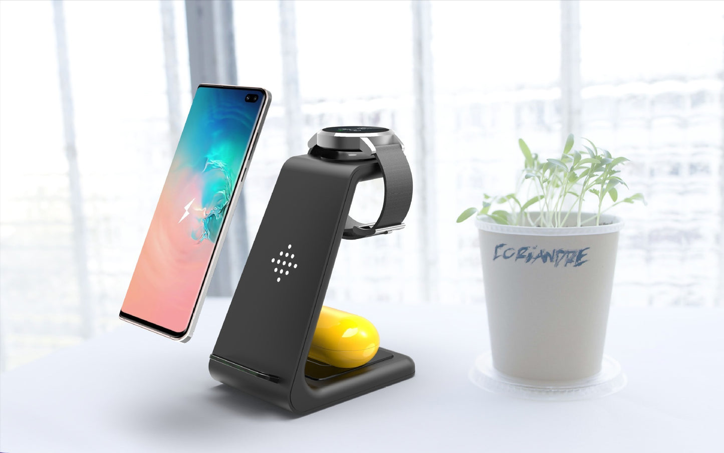 3 In 1 Fast Charging Station Wireless Charger Stand Wireless Quick Charge Dock For Phone Holder - The Nex Store