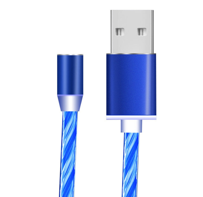 Compatible with Apple, Flowing Ligh Magnetic Streamer Data Line Cable for Iphone Android Typec - The Nex Store