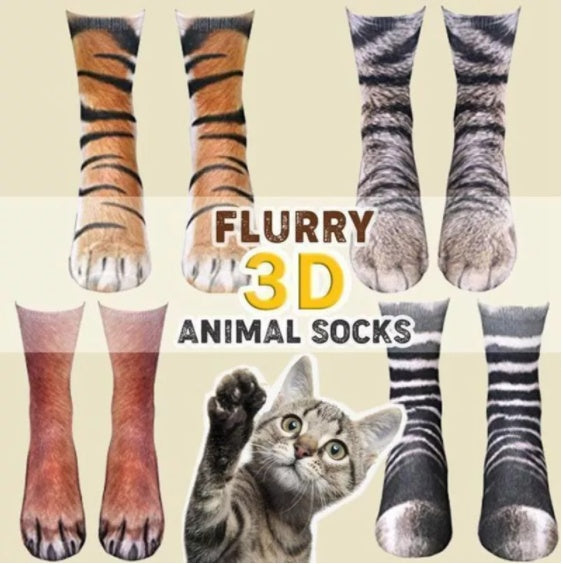 3D Animal Paw Socks Cute Cat Claws Socks Unisex Long Socks - The Nex Store