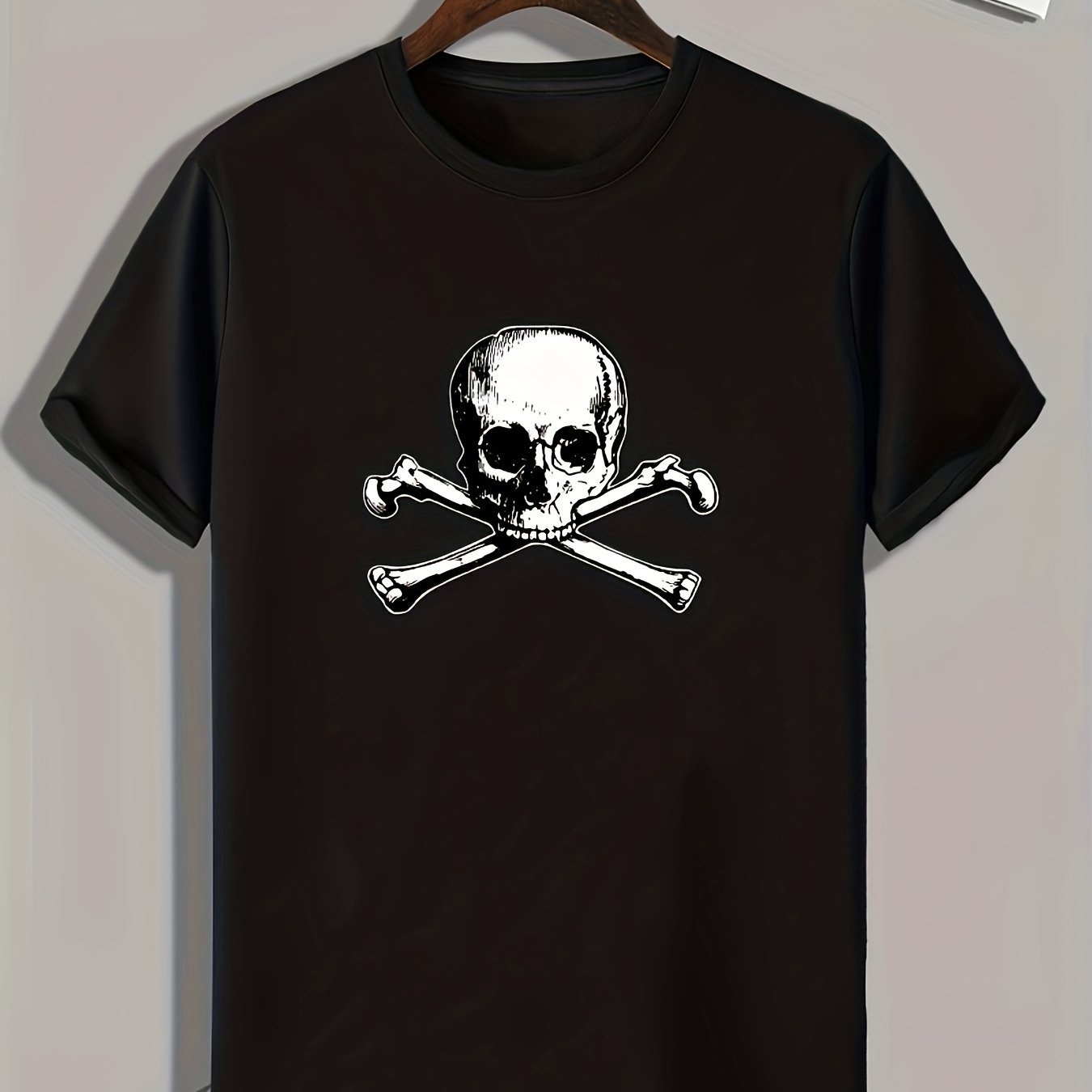 Skull Print, Men's Pattern T-shirt, Summer Casual And Comfortable T-shirt, Men's Clothing - The Nex Store