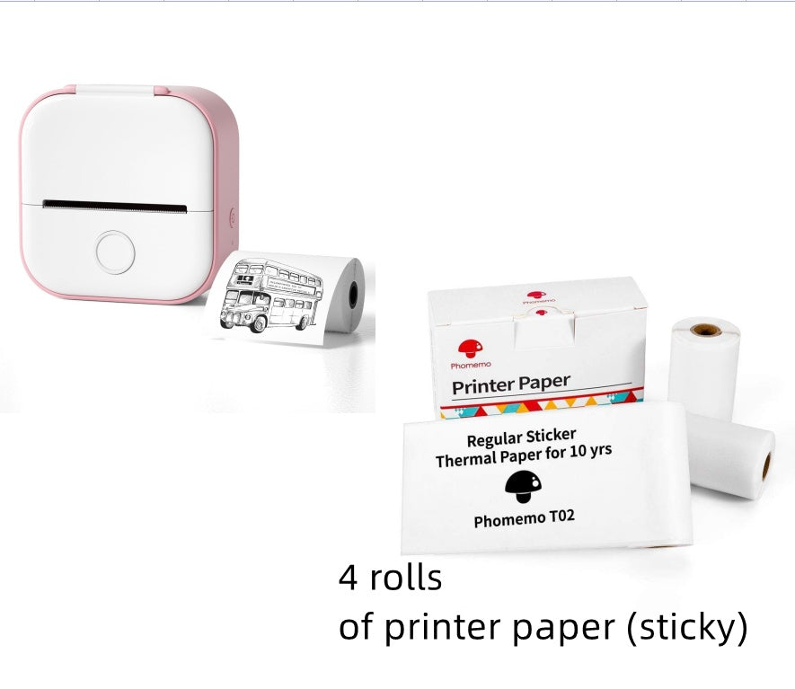 Portable Mini Thermal Label Printer Home Photo Printer Student Wrong Question Printer Bluetooth-compatible Mini Label Printer Price Tag - The Nex Store