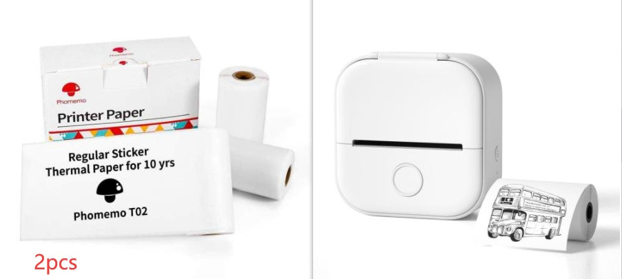 Portable Mini Thermal Label Printer Home Photo Printer Student Wrong Question Printer Bluetooth-compatible Mini Label Printer Price Tag - The Nex Store