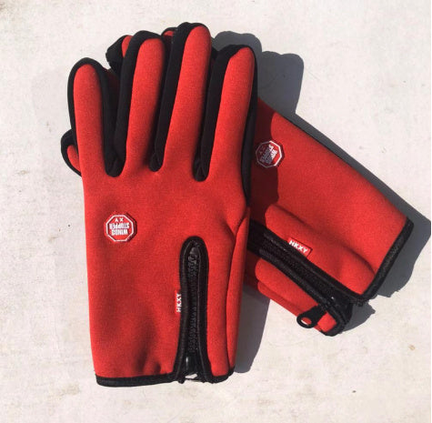 Full Finger Touch Screen Zipper Ski Gloves - The Nex Store