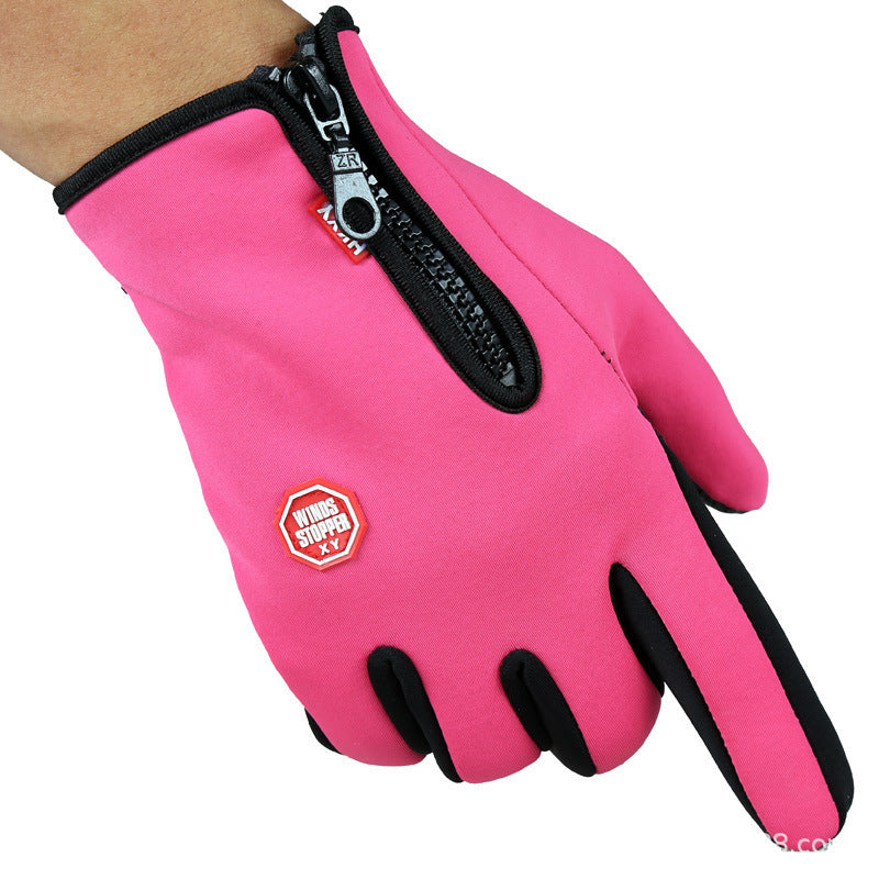 Full Finger Touch Screen Zipper Ski Gloves - The Nex Store
