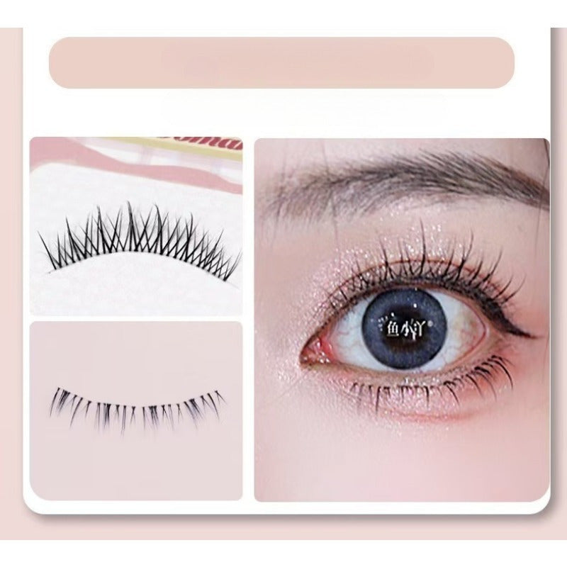AB15 Hair Flu Thick False Eyelashes Comic Eye Very Thin Natural Stem Curl Feeling - The Nex Store