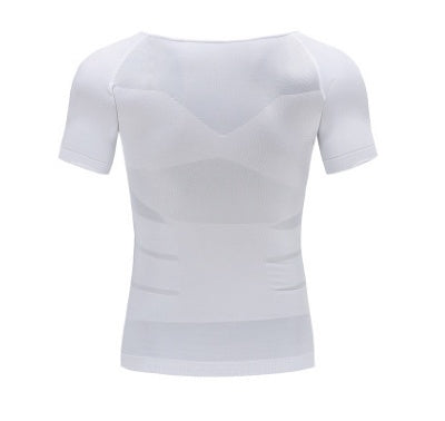 Male Chest Compression T-shirt Fitness Hero Belly Buster Slimming - The Nex Store