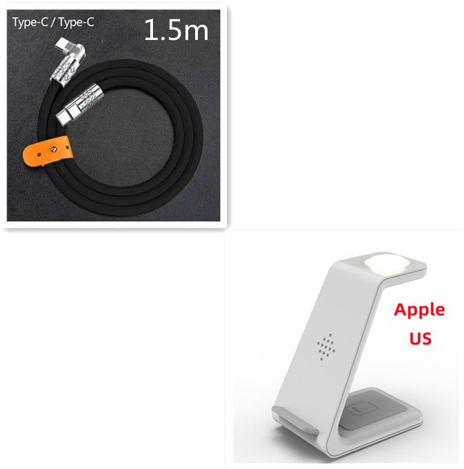 3 In 1 Fast Charging Station Wireless Charger Stand Wireless Quick Charge Dock For Phone Holder - The Nex Store