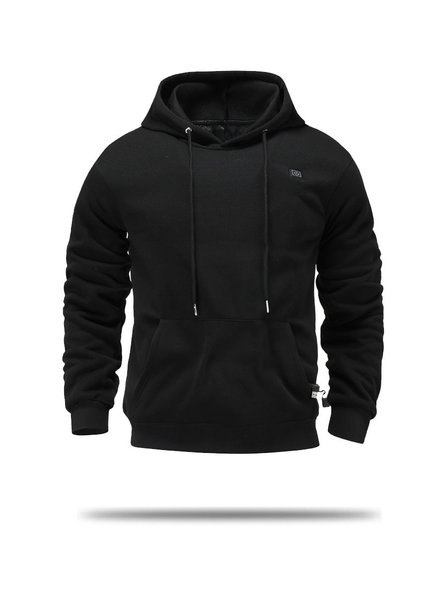 Hooded heating sweatshirt men's USB heating sweatshirt warm outdoor electric heating - The Nex Store