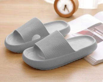Soft Home Couple Slippers Cozy Indoor Warm Anti-Skid Lightweight Shoes - The Nex Store