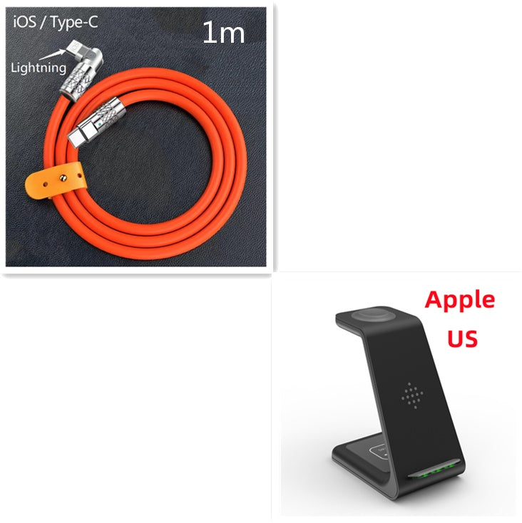 3 In 1 Fast Charging Station Wireless Charger Stand Wireless Quick Charge Dock For Phone Holder - The Nex Store