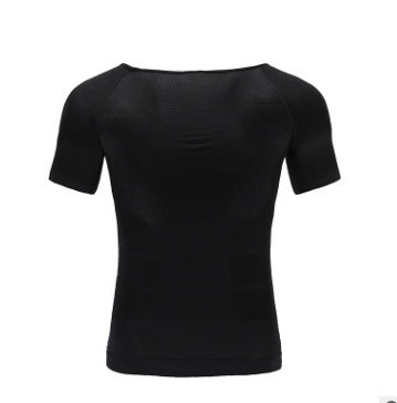 Male Chest Compression T-shirt Fitness Hero Belly Buster Slimming - The Nex Store
