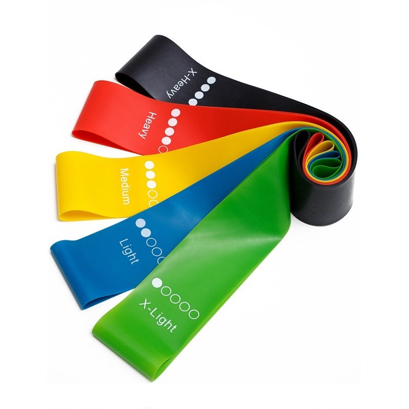 Yoga Resistance Rubber Bands Indoor Outdoor Fitness Equipment 0.35mm-1.1mm Pilates Sport Training Workout Elastic Bands - The Nex Store