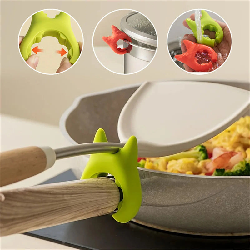 Multifunctional Spatula Holder Silicone Anti-overflow Spoon Holder Cooking Pot Anti-scalding Clip Kitchen Gadgets - The Nex Store