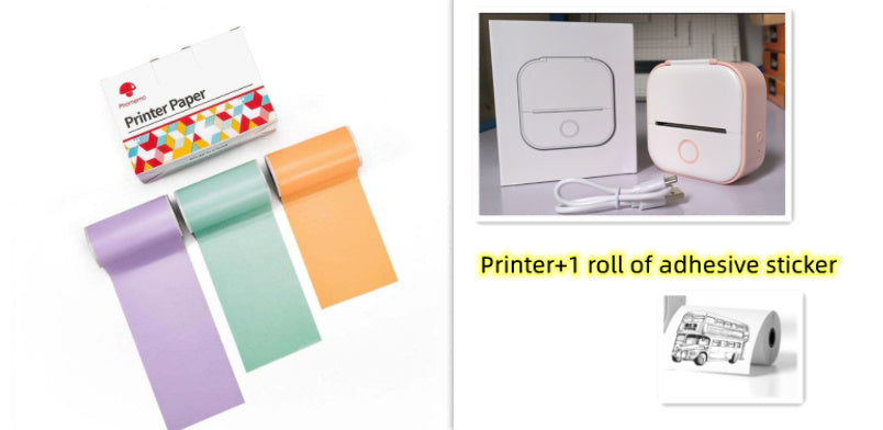 Portable Mini Thermal Label Printer Home Photo Printer Student Wrong Question Printer Bluetooth-compatible Mini Label Printer Price Tag - The Nex Store