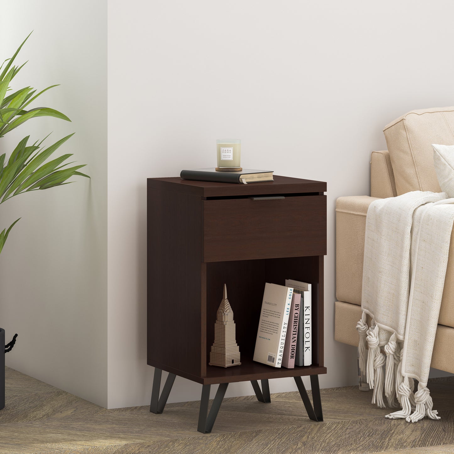 1 DRAWER TALL END TABLE - The Nex Store