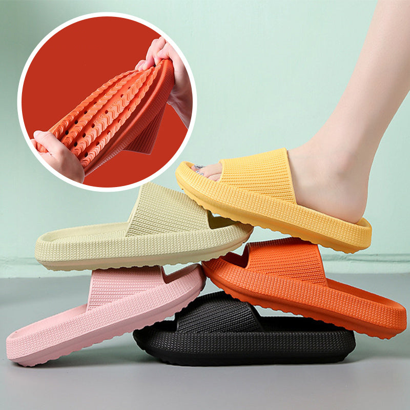 Soft Home Couple Slippers Cozy Indoor Warm Anti-Skid Lightweight Shoes