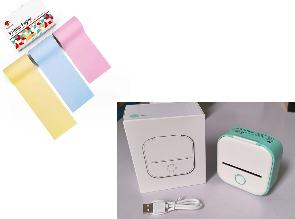 Portable Mini Thermal Label Printer Home Photo Printer Student Wrong Question Printer Bluetooth-compatible Mini Label Printer Price Tag - The Nex Store