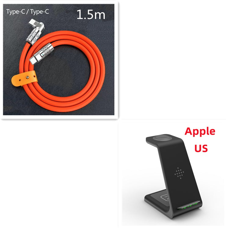3 In 1 Fast Charging Station Wireless Charger Stand Wireless Quick Charge Dock For Phone Holder - The Nex Store