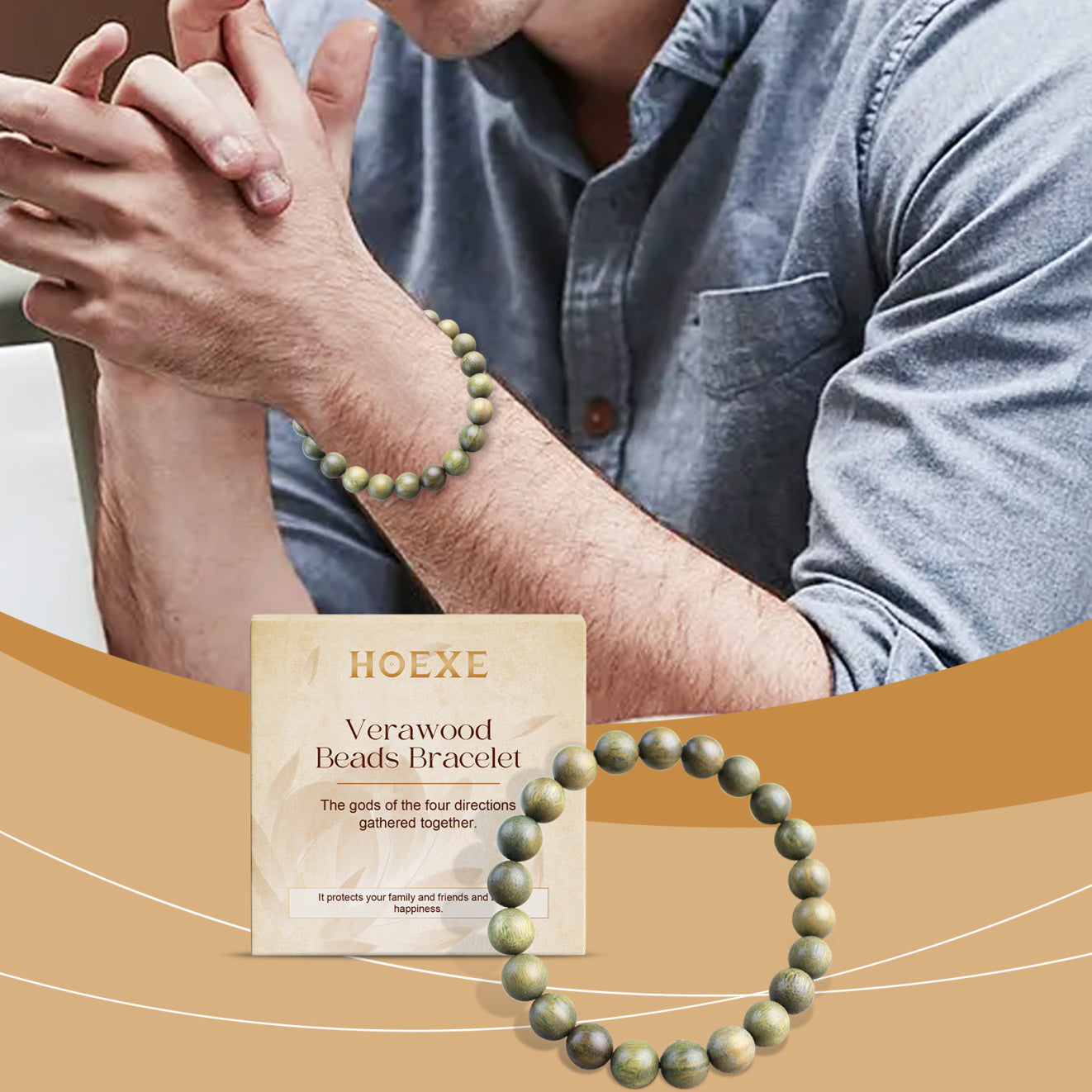 Hoexe Sandalwood Bracelet Is A Trendy Fashionable And Elegant Portable And Durable, Good-looking Niche Design Bracelet - The Nex Store