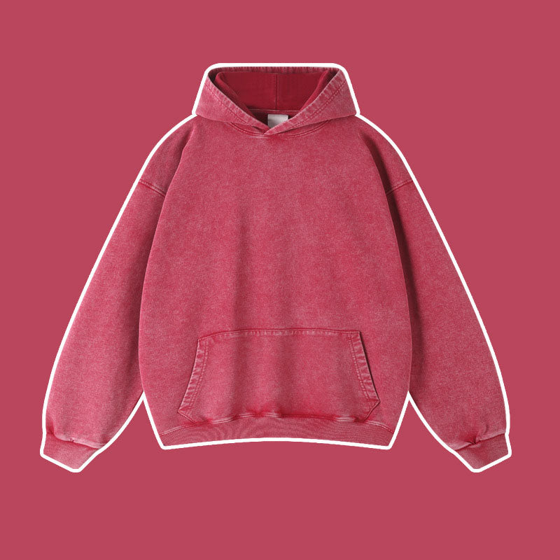 Vintage batik distressed washed trendy brand pullover hoodie loose fitting unisex - The Nex Store
