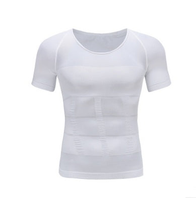 Male Chest Compression T-shirt Fitness Hero Belly Buster Slimming - The Nex Store