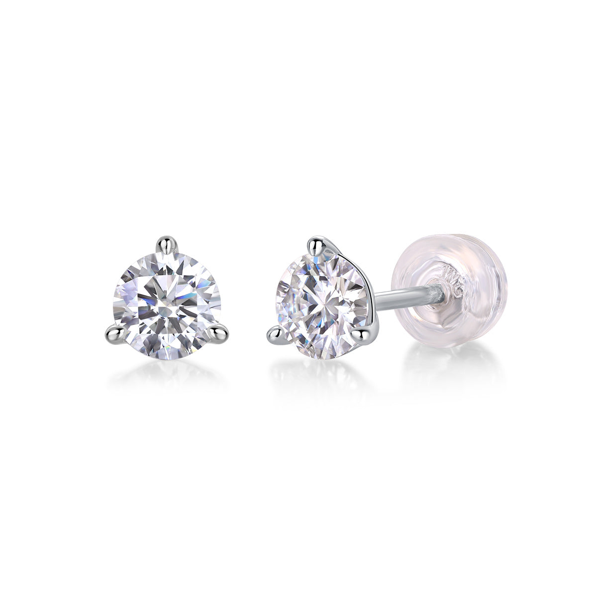 Freeze Frame Luxury Fashion Diamond Earrings Stud Set With Mosan Diamond Silver Jewelry - The Nex Store